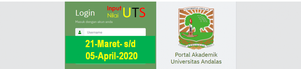 Periode Input Nilai UTS: 21-Maret- s/d 05-April-2020