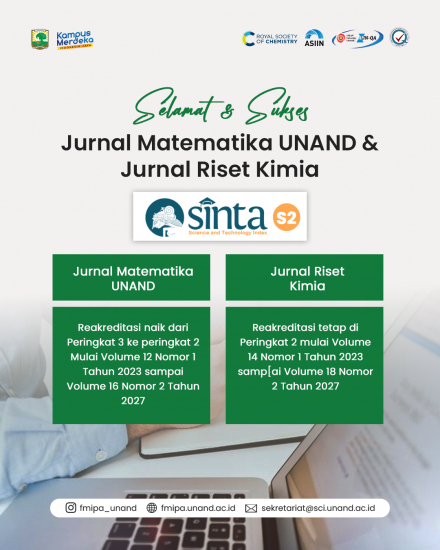Jurnal Matematika Unand Naik Peringkat S2 SINTA