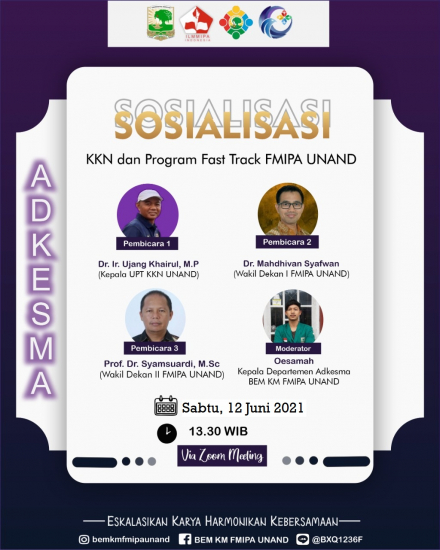 Sosialisasi KKN dan Program Fast-Track FMIPA Unand