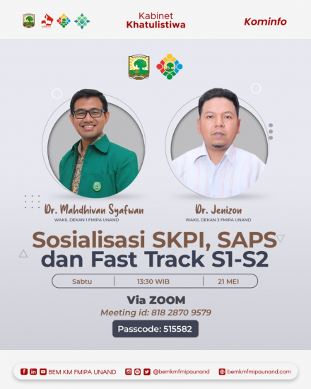 FMPA Unand Gelar Sosialisasi SKPI, SAPS dan Fast-Track S1-S2