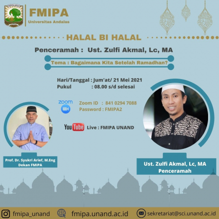 Halal bi Halal Keluarga Besar FMIPA Unand 1442 H