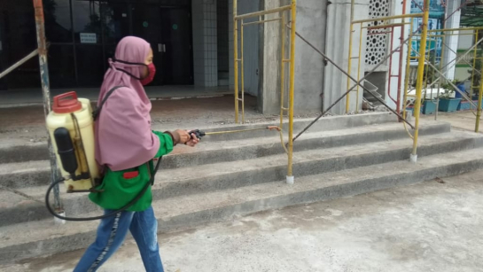 Mahasiswa KKN Tematik FMIPA UNAND Bantu Penyelenggaraan Shalat Idul Fitri di Kabupaten Tanah Datar